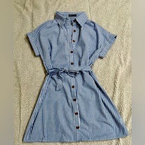 Tie Waist Shirt Dress